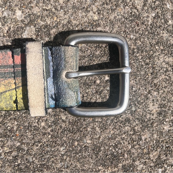 Vintage NYC Leather Belt with Silver Hardware Size: L - Picture 3 of 11